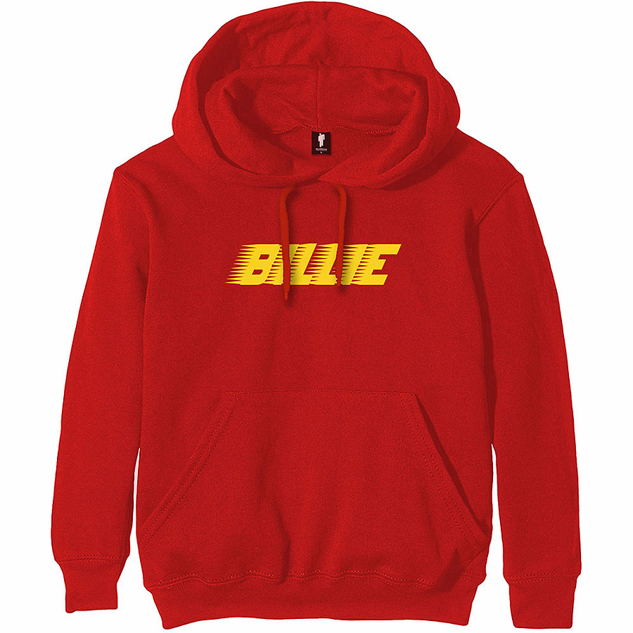 Billie Eilish mikina, Racer Logo Red, pánská, velikost M