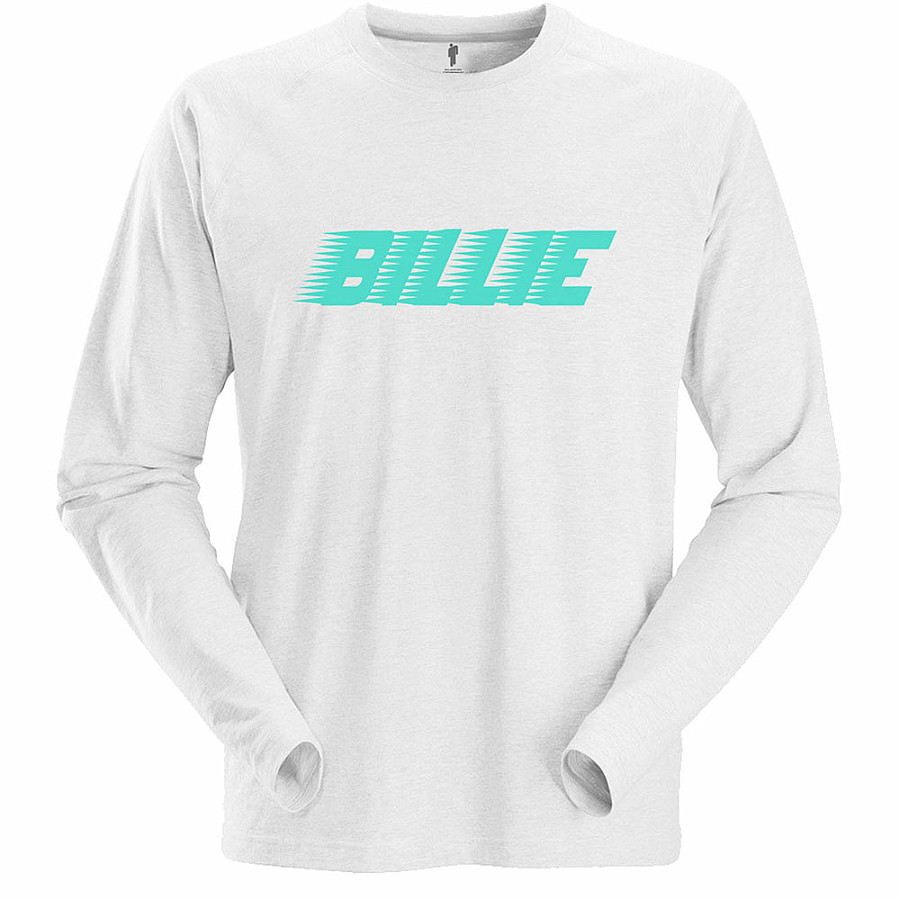 Billie Eilish tričko dlouhý rukáv, Racer Logo LS White, pánské, velikost XXL