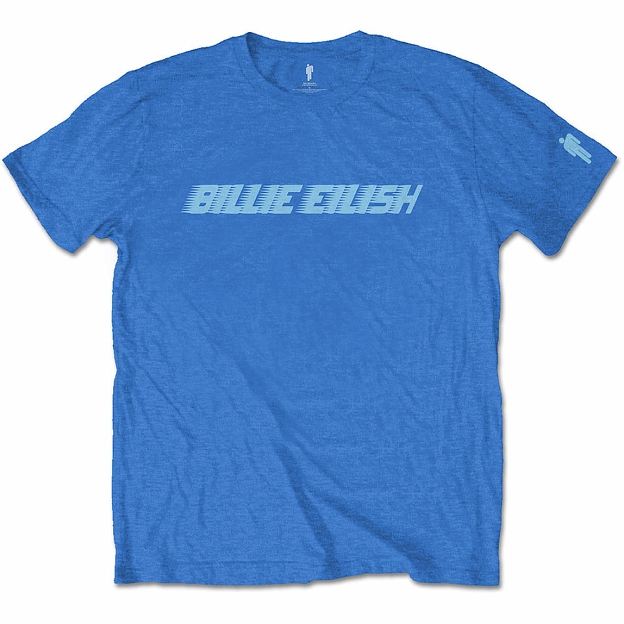 Billie Eilish tričko, Blue Racer Logo, pánské, velikost S