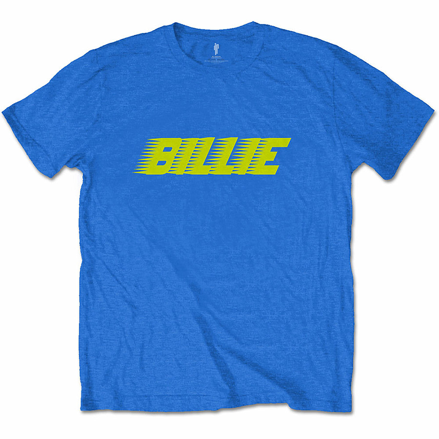 Billie Eilish tričko, Racer Logo Blue, pánské, velikost M