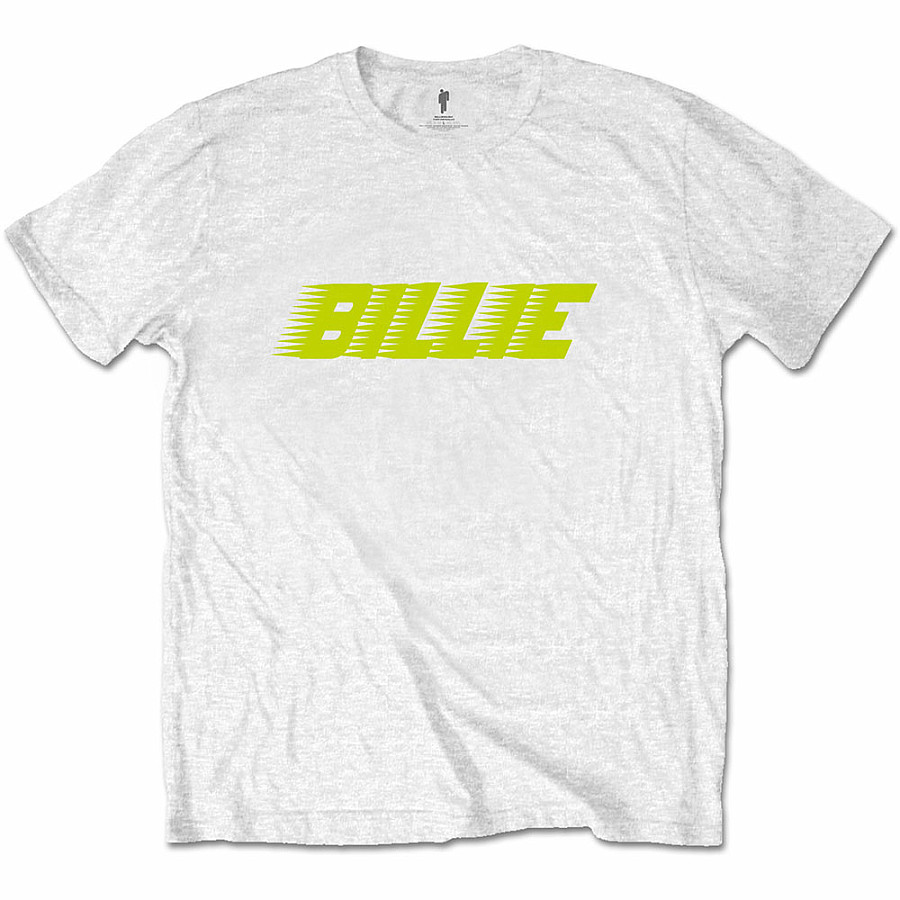 Billie Eilish tričko, Racer Logo White, pánské, velikost S