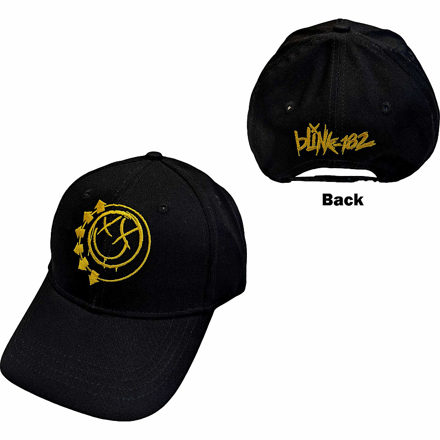 Blink 182 kšiltovka, Yellow Six Arrow Smile Embroidered Black