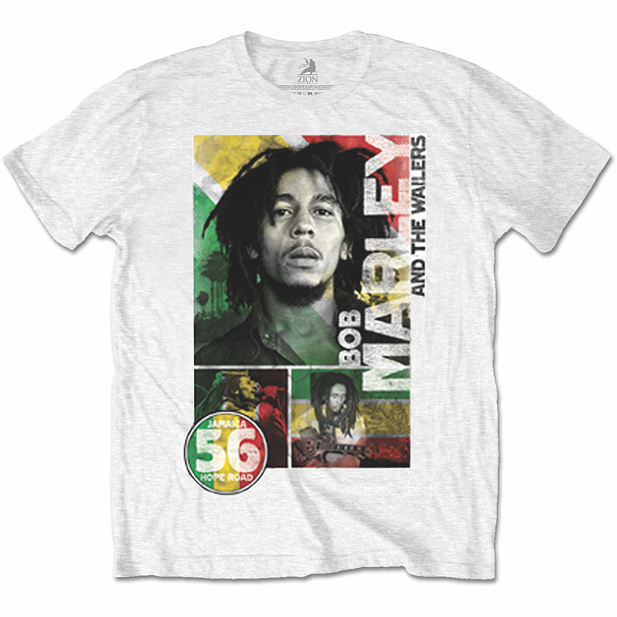 Bob Marley tričko, 56 Hope Road Rasta, pánské, velikost XL