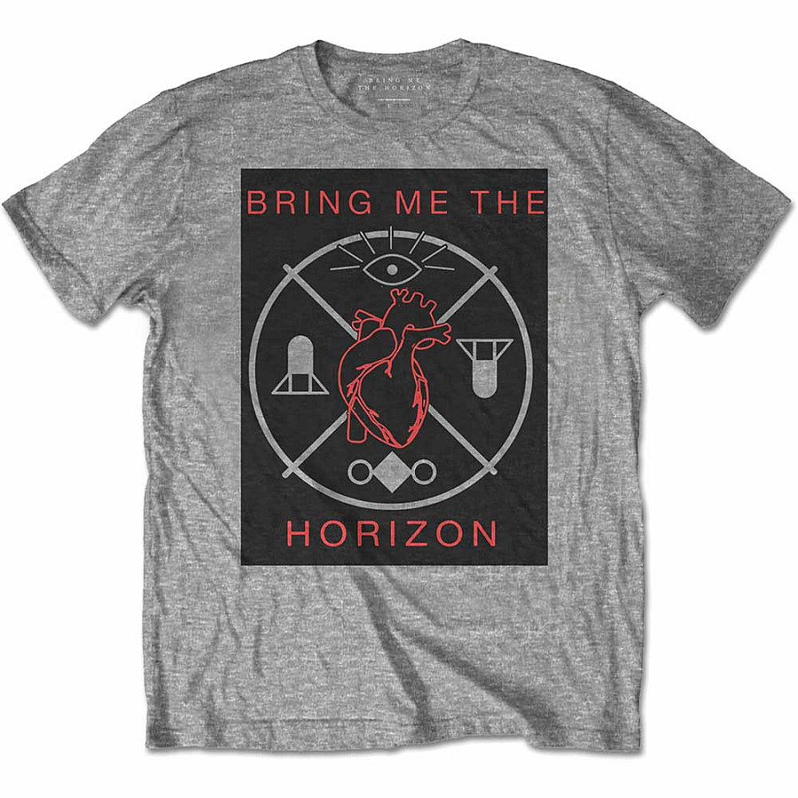 Bring Me The Horizon tričko, Heart &amp; Symbols Grey, pánské, velikost XL