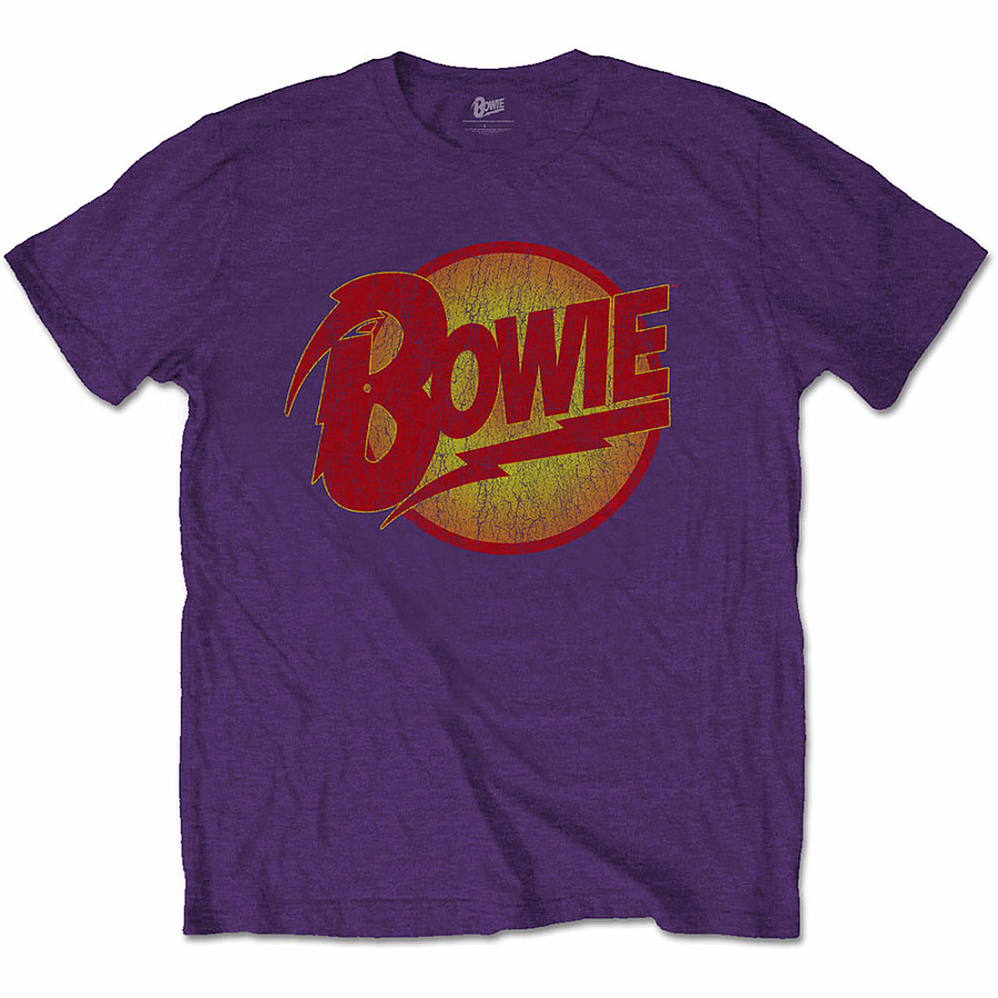 David Bowie tričko, Vintage Diamond Dogs Logo Purple, pánské, velikost XL
