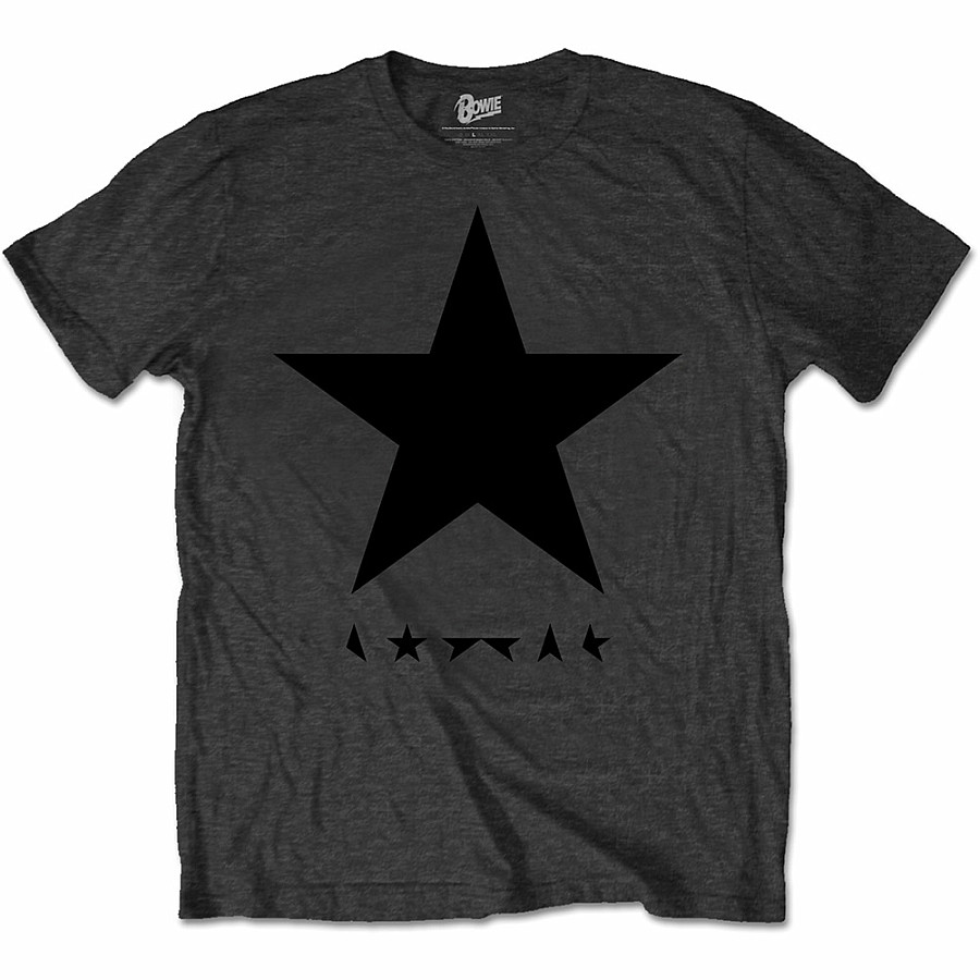 David Bowie tričko, Blackstar (Black on Grey), pánské, velikost XL