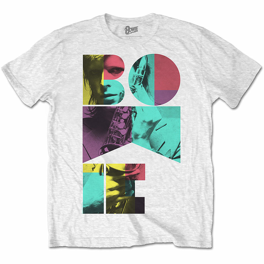 David Bowie tričko, Colour Sax, pánské, velikost XL