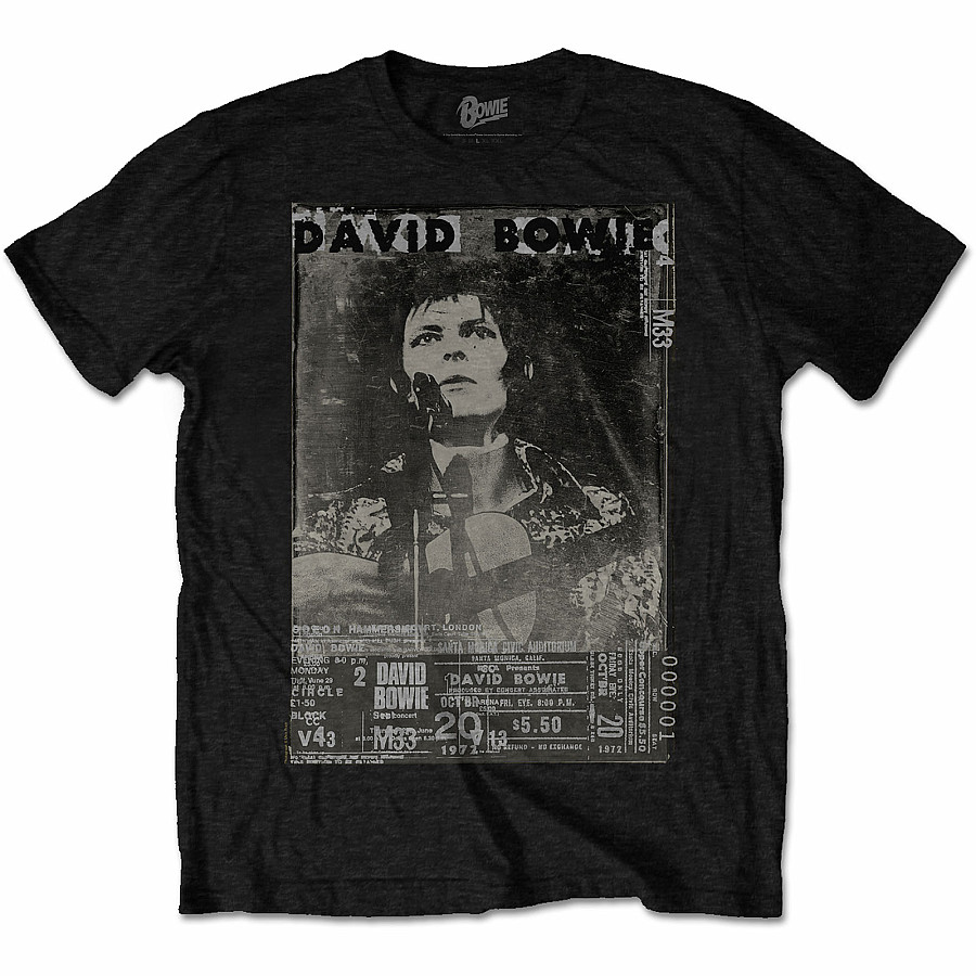 David Bowie tričko, Ziggy Live, pánské, velikost XL