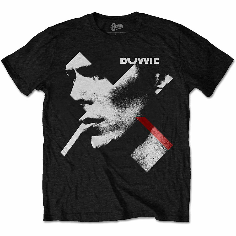David Bowie tričko, X Smoke Red, pánské, velikost XL
