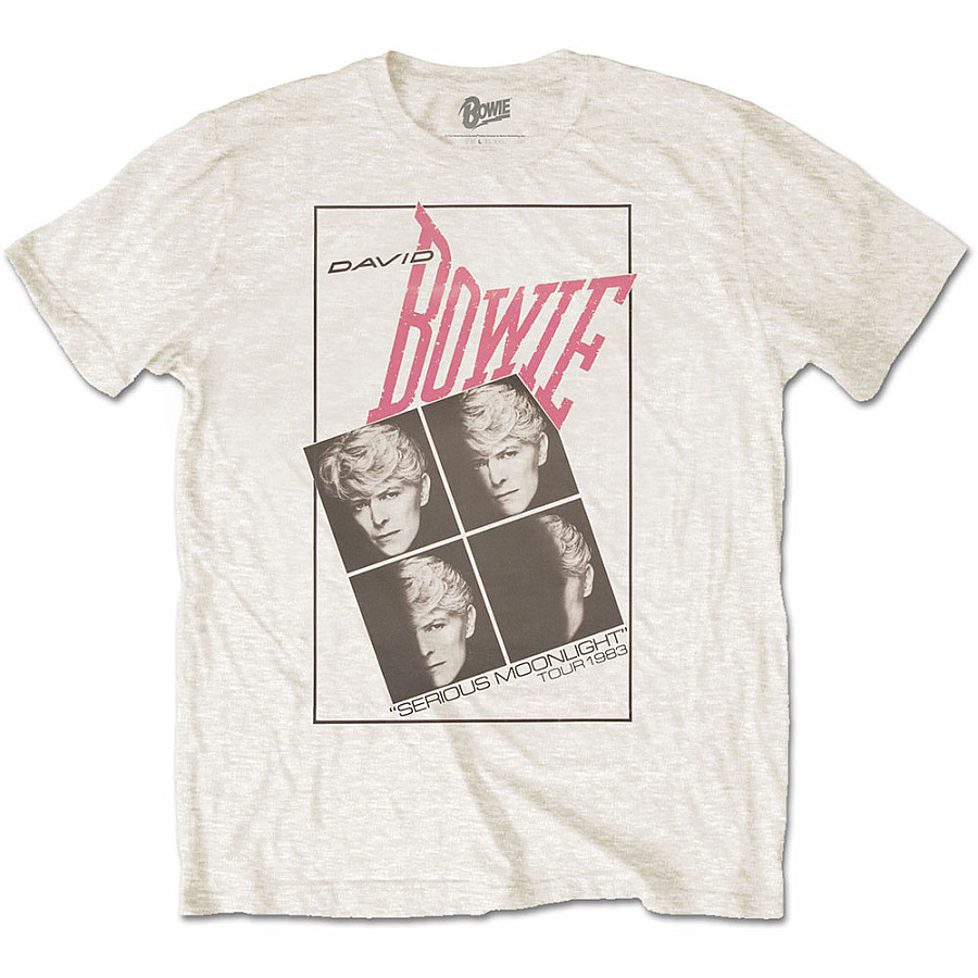 David Bowie tričko, Serious Moonlight Natural, pánské, velikost XL