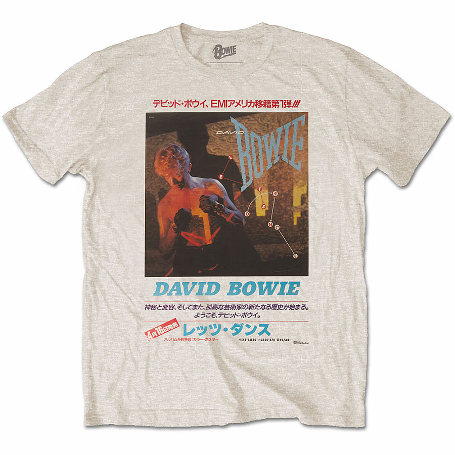 David Bowie tričko, Japanese Text, pánské, velikost L