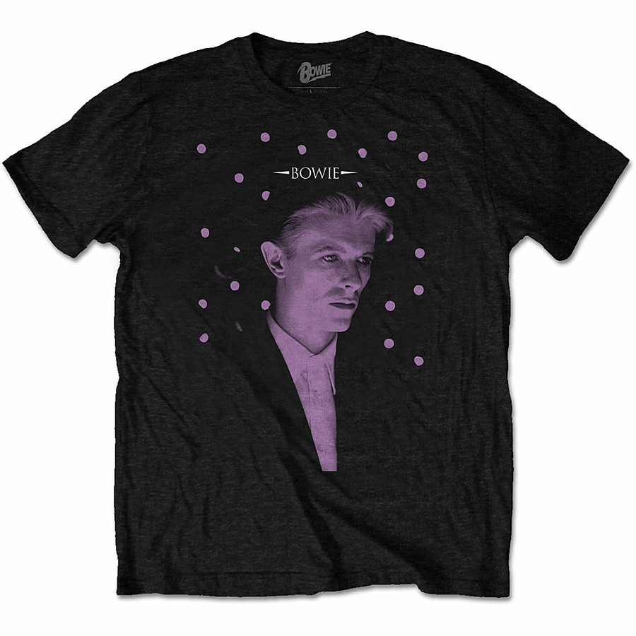 David Bowie tričko, Dots Black, pánské, velikost S