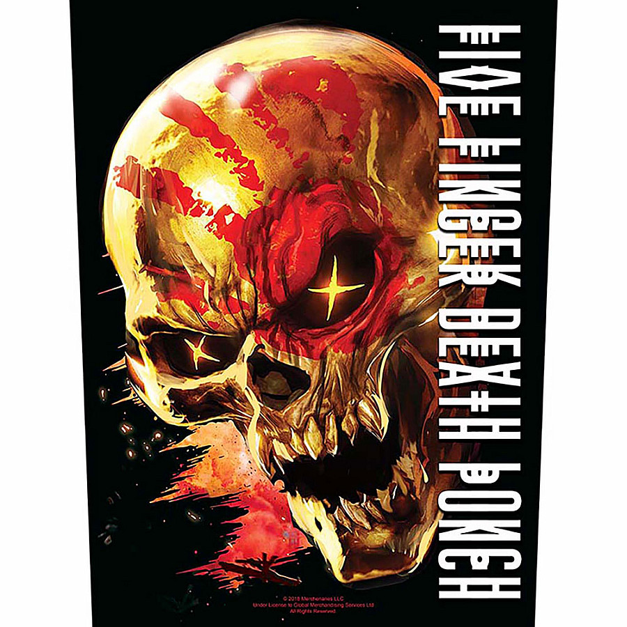 Five Finger Death Punch nášivka na záda 30x27x36 cm, And Justice for None