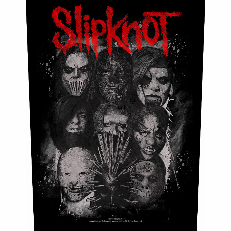 Slipknot nášivka na záda 30x27x36 cm, We Are Not Your Kind Masks