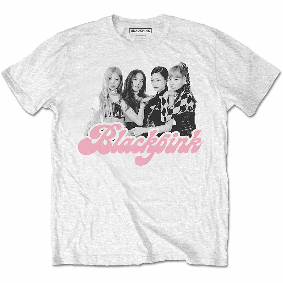 BlackPink tričko, Photo White, pánské, velikost XXL