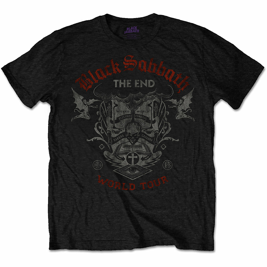 Black Sabbath tričko, The End Mushroom Cloud World Tour Black, pánské, velikost XL
