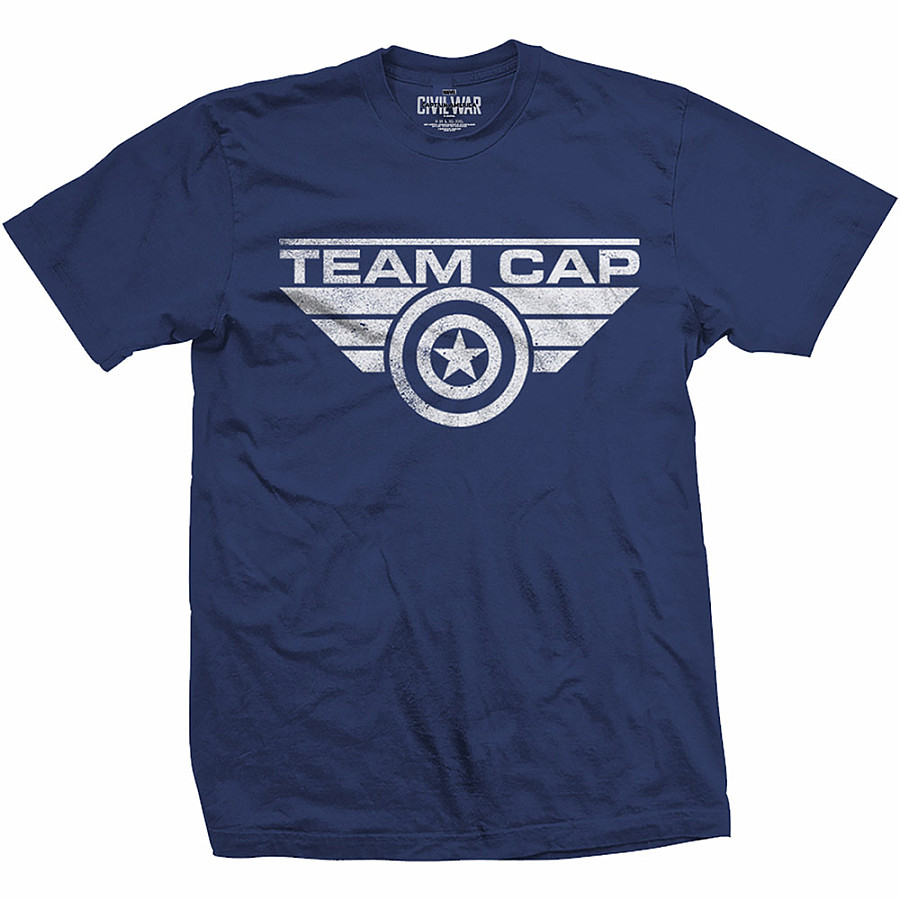 Captain America tričko, Team Cap Logo Navy, pánské, velikost S