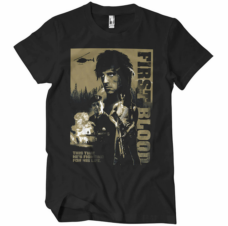 Rambo tričko, First Blood Black, pánské, velikost S