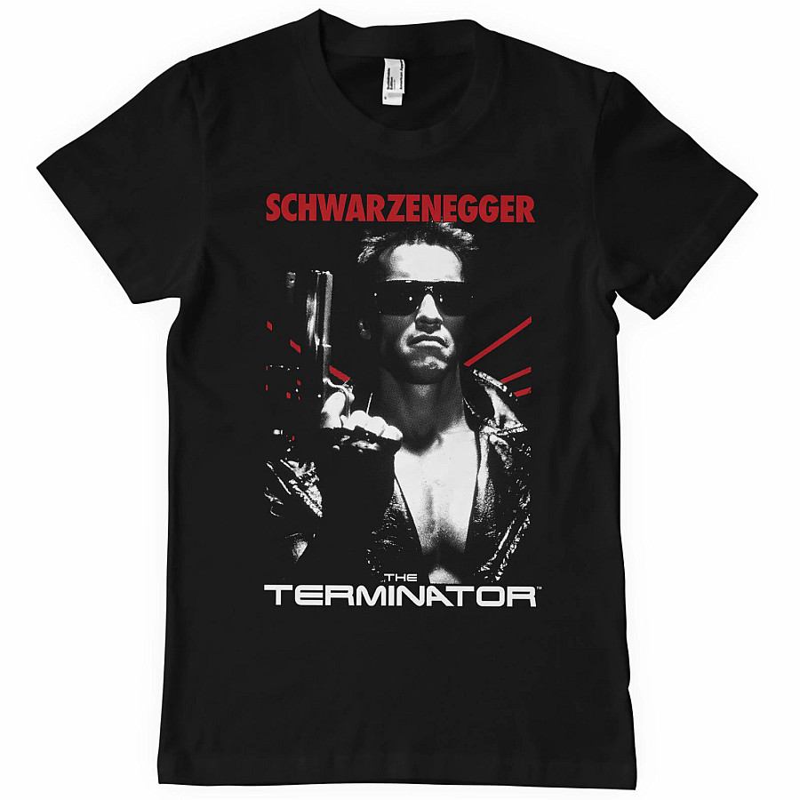 Terminator tričko, Schwarzenegger Poster Black, pánské, velikost L