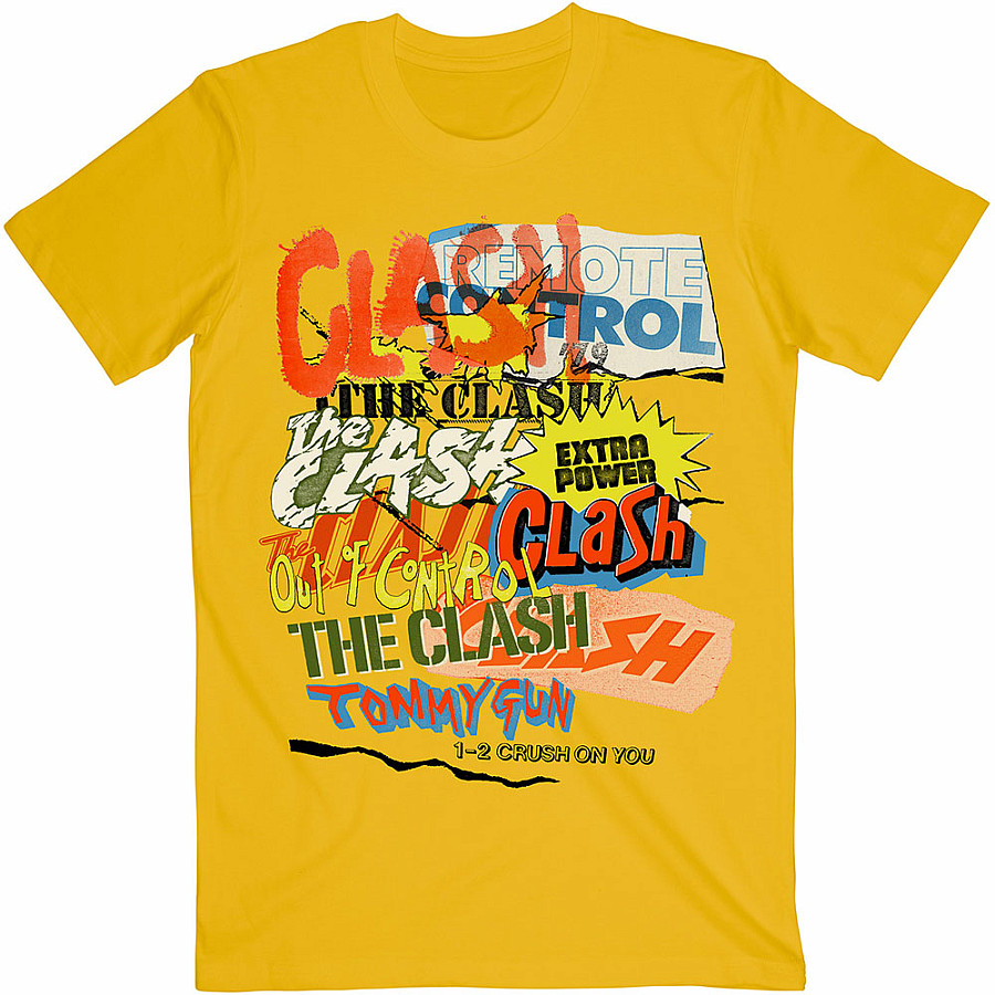 The Clash tričko, Singles Collage Text, pánské, velikost XXL