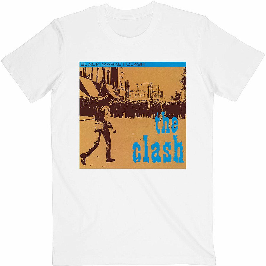 The Clash tričko, Black Market White, pánské, velikost S