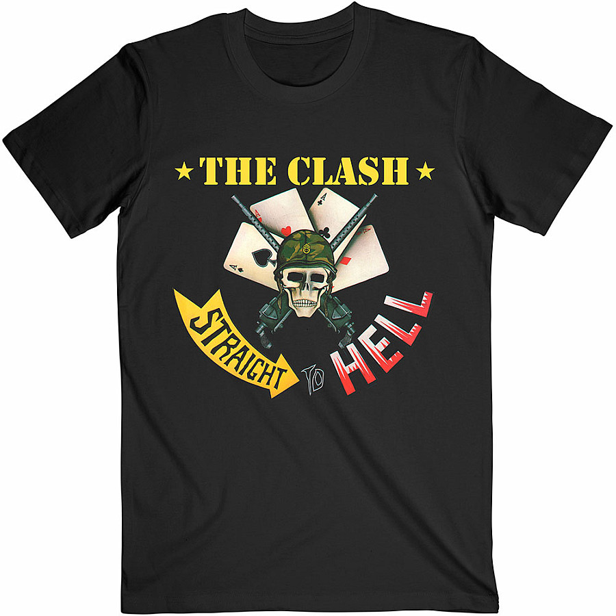 The Clash tričko, Straight To Hell Single Black, pánské, velikost XL