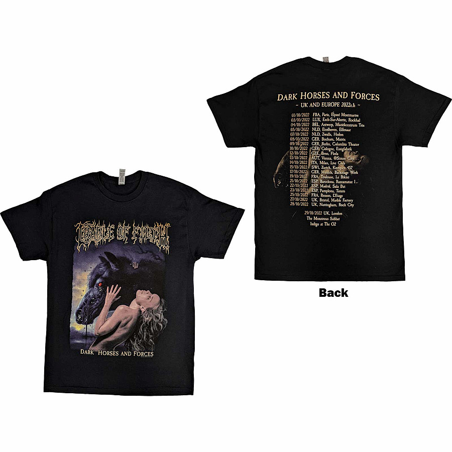 Cradle Of Filth tričko, Dark Horses BP Black, pánské, velikost M