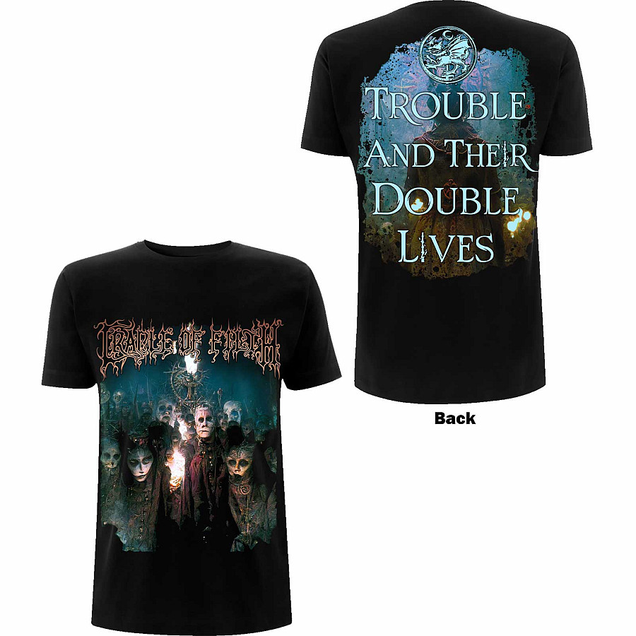 Cradle Of Filth tričko, Trouble &amp; Their Double Lives BP Black, pánské, velikost XL
