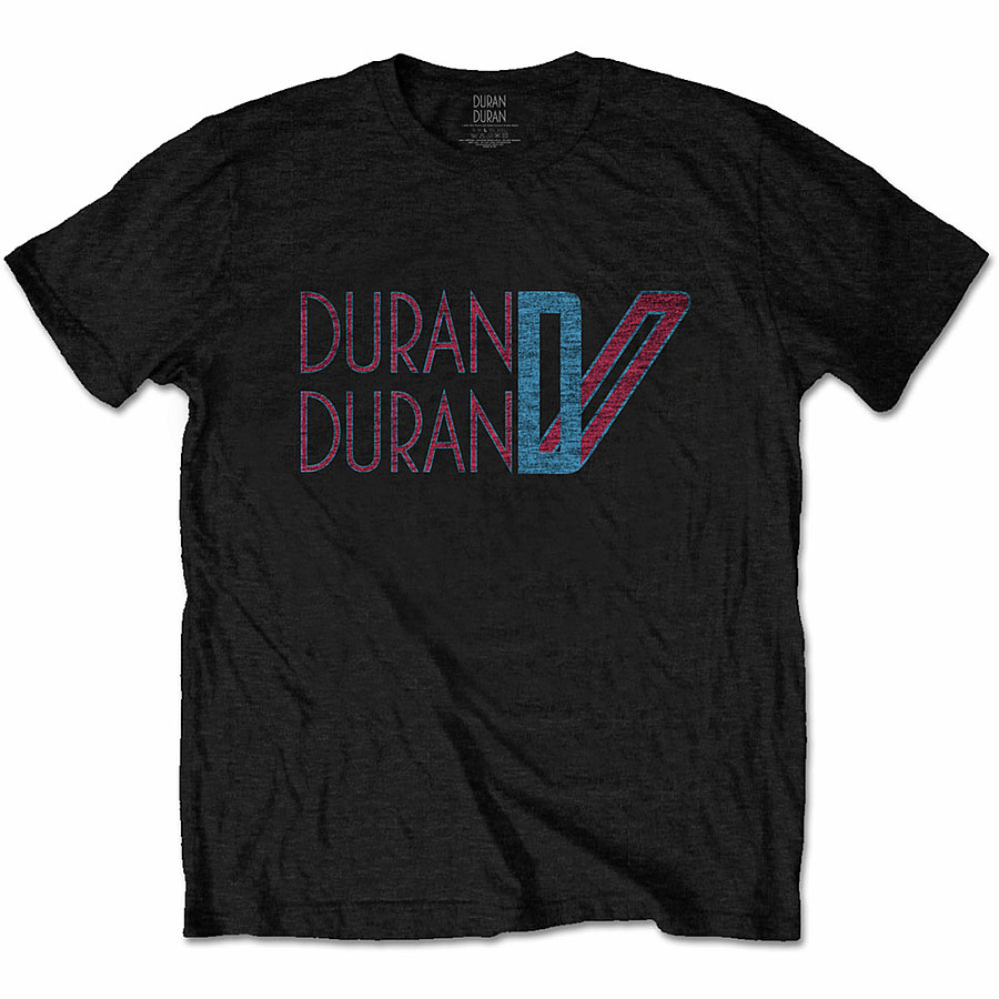 Duran Duran tričko, Double D Logo Black, pánské, velikost S