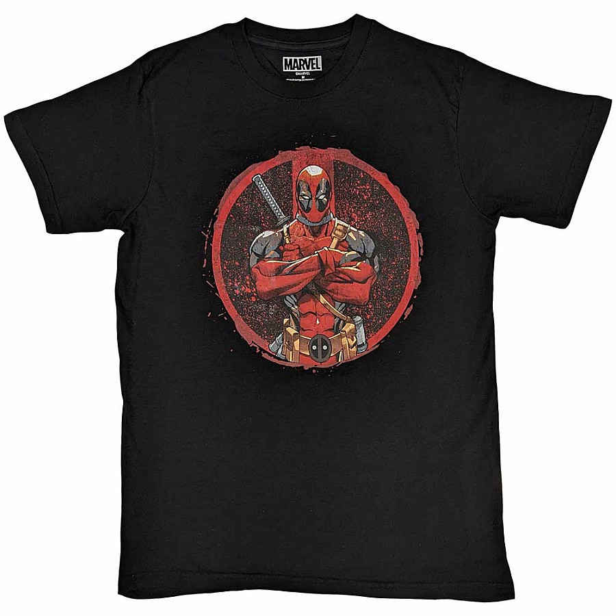 Deadpool tričko, Deadpool Arms Crossed Black, pánské, velikost M