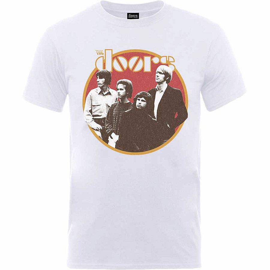 The Doors tričko, Retro Circle White, pánské, velikost XL