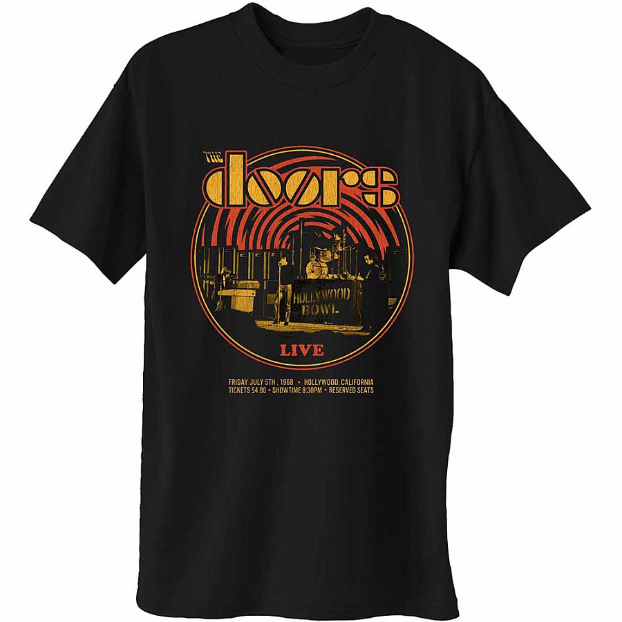 The Doors tričko, 68 Retro Circle Black, pánské, velikost L