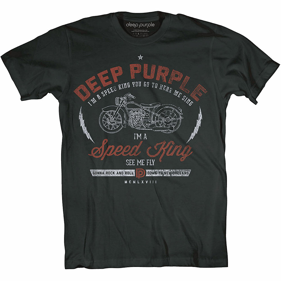 Deep Purple tričko, Speed King Black, pánské, velikost XL