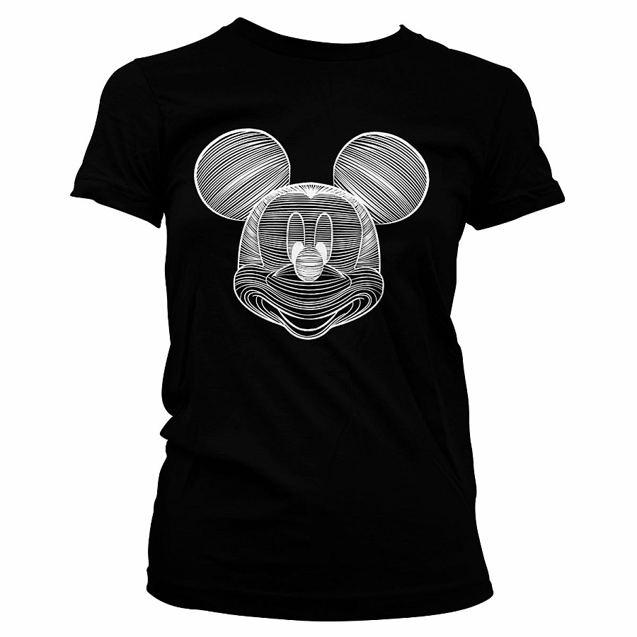 Mickey Mouse tričko, LineArt Black Girly, dámské, velikost L