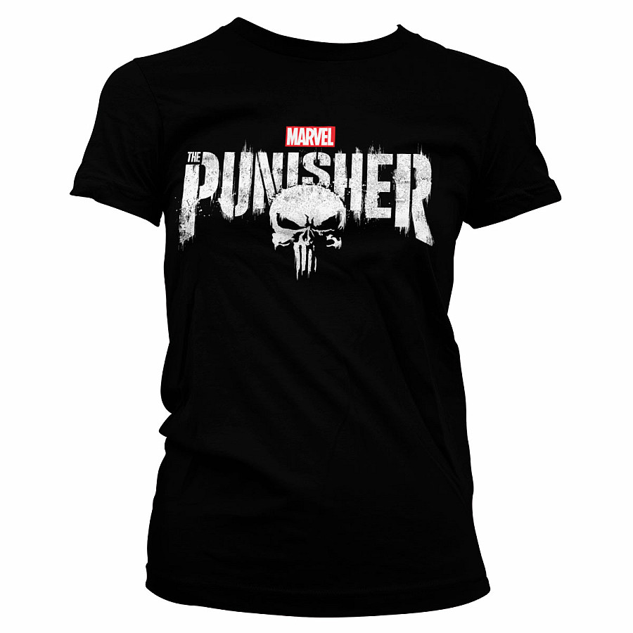 The Punisher tričko, Distressed Logo Girly, dámské, velikost XXL