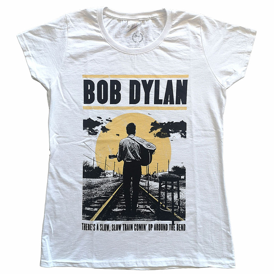 Bob Dylan tričko, Slow Train Girly White, dámské, velikost M