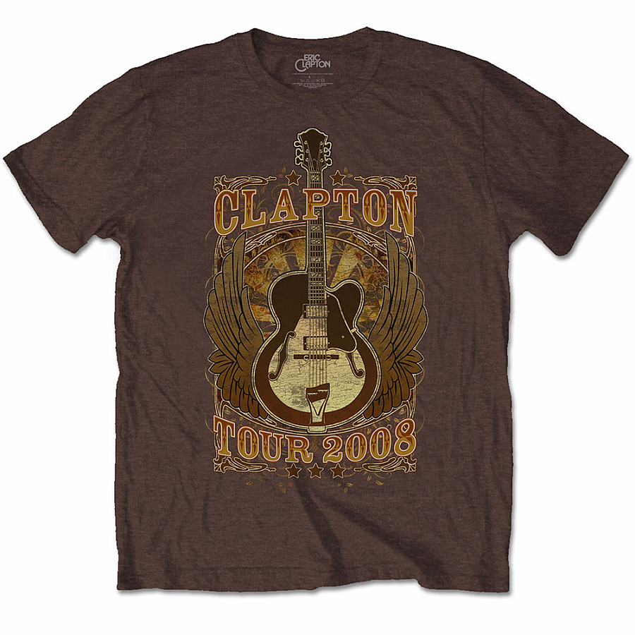 Eric Clapton tričko, Tour 2008 Brown, pánské, velikost L