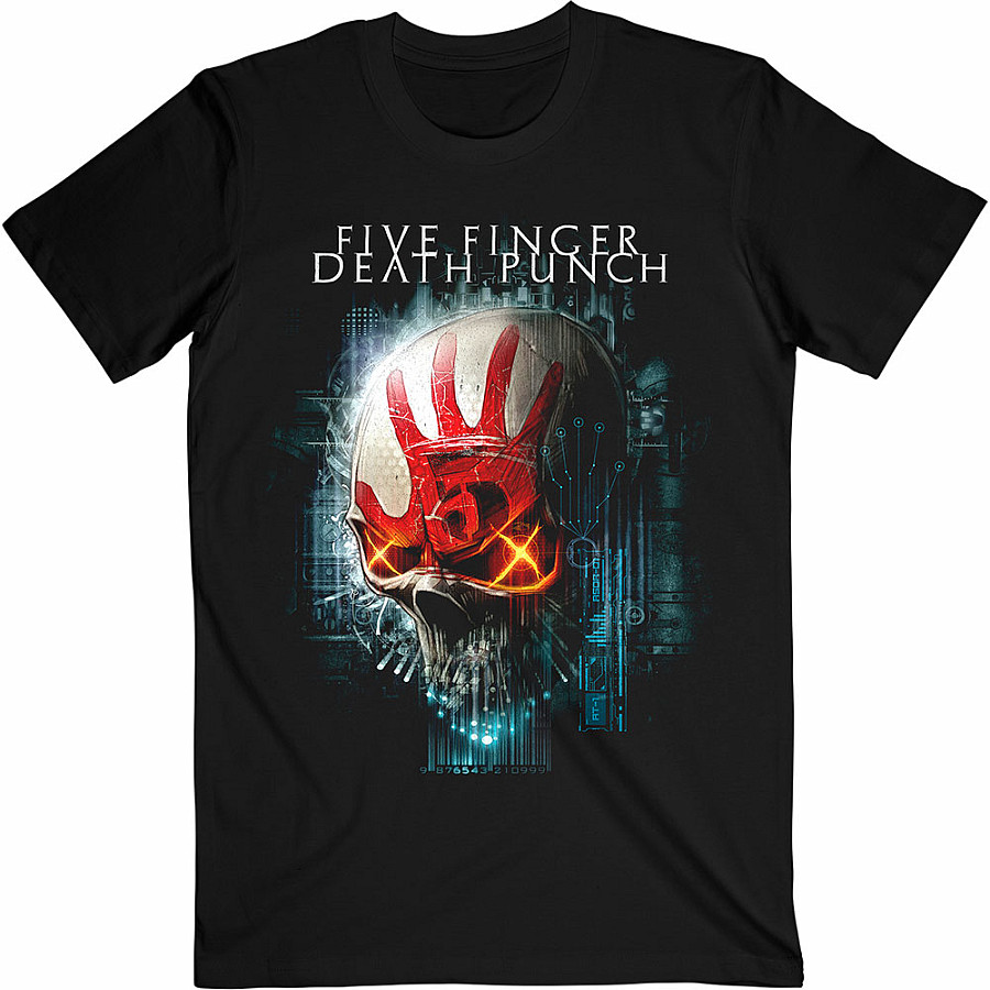 Five Finger Death Punch tričko, Interface Skull Black, pánské, velikost L