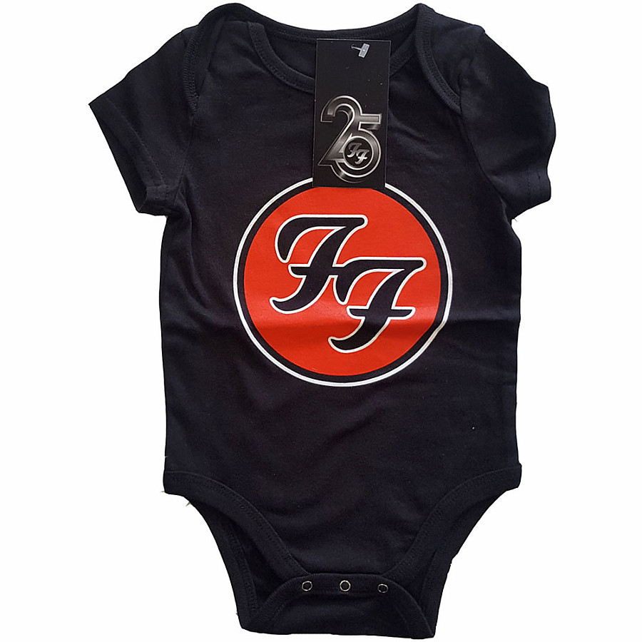 Foo Fighters kojenecké body tričko, FF Logo Black, dětské, velikost XXXL velikost XXXL (24 měsíců)