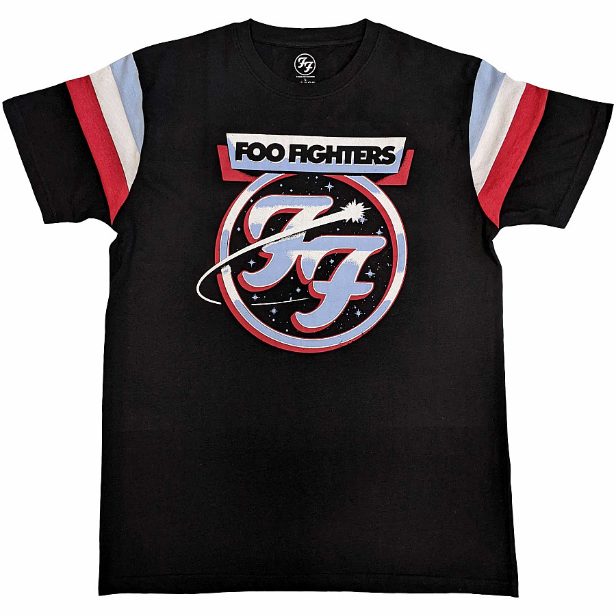 Foo Fighters tričko, Comet Tricolour Ringer Black, pánské, velikost L