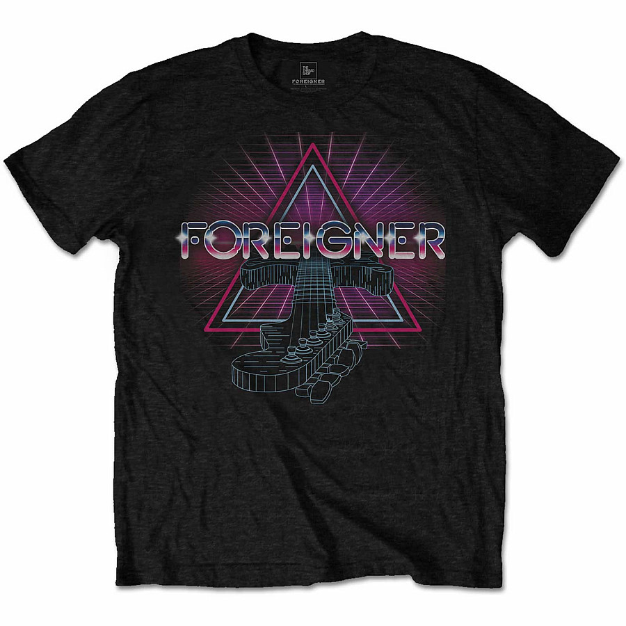 Foreigner tričko, Neon Guitar, pánské, velikost M