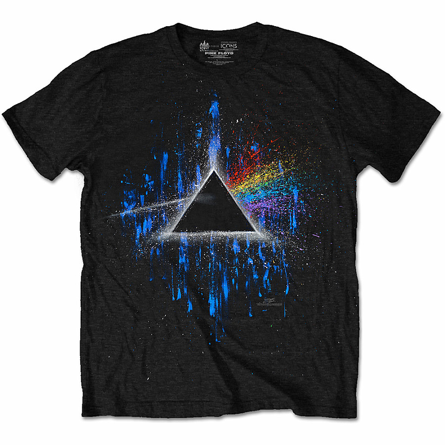 Pink Floyd tričko, DSOTM Blue Splatter, pánské, velikost XL