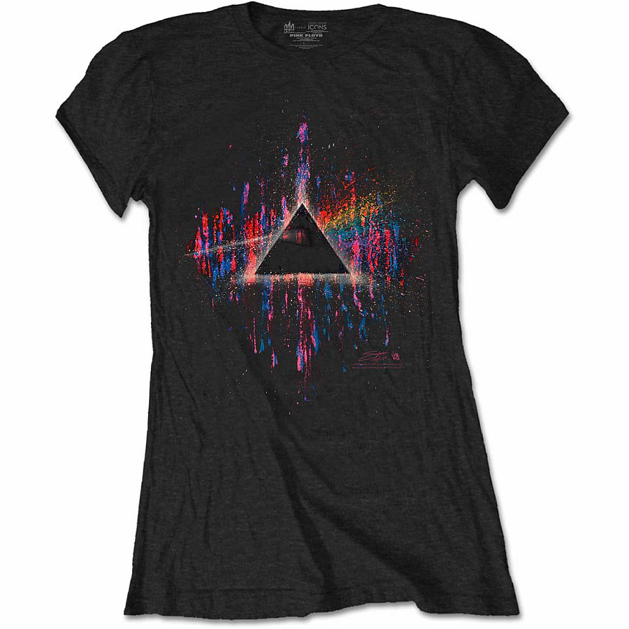 Pink Floyd tričko, DSOTM Pink Splatter Girly, dámské, velikost XXL