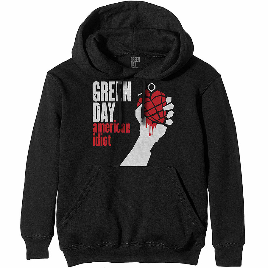 Green Day mikina, American Idiot Hoodie Black, pánská, velikost S