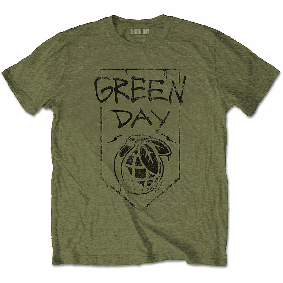 Green Day tričko, Organic Grenade, pánské, velikost L