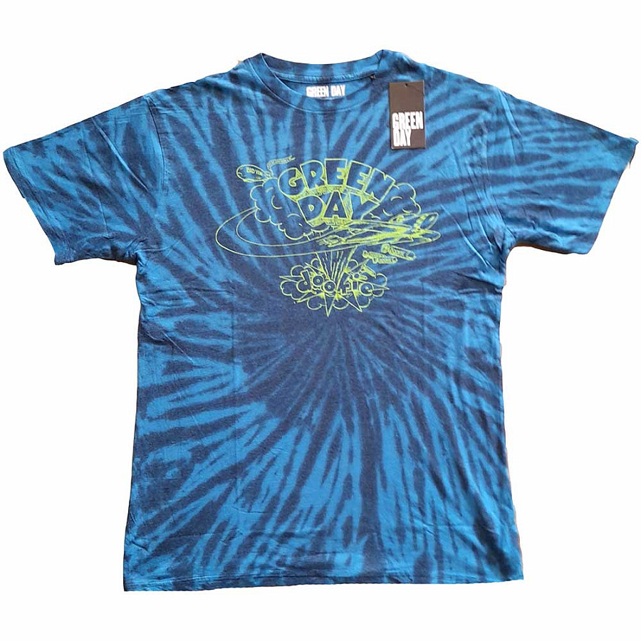 Green Day tričko, Dookie Line Art Dip Dye Blue, pánské, velikost M