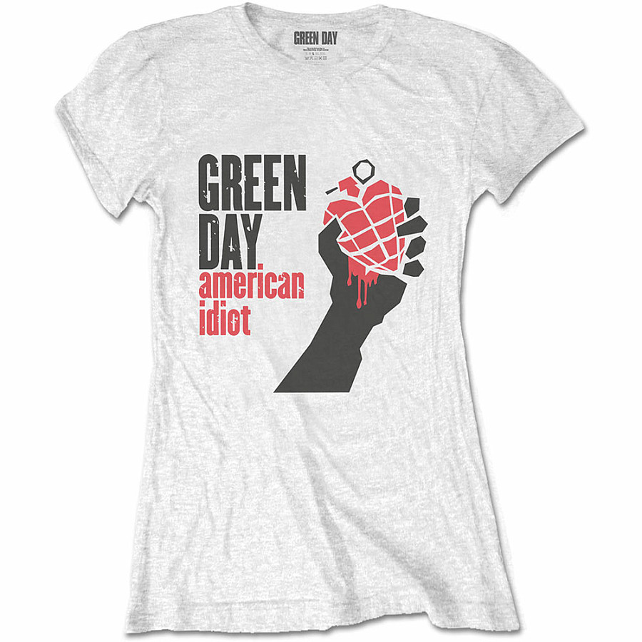Green Day tričko, American Idiot Girly White, dámské, velikost L