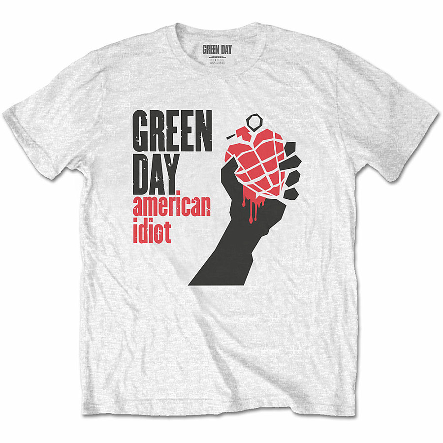 Green Day tričko, American Idiot White, pánské, velikost M