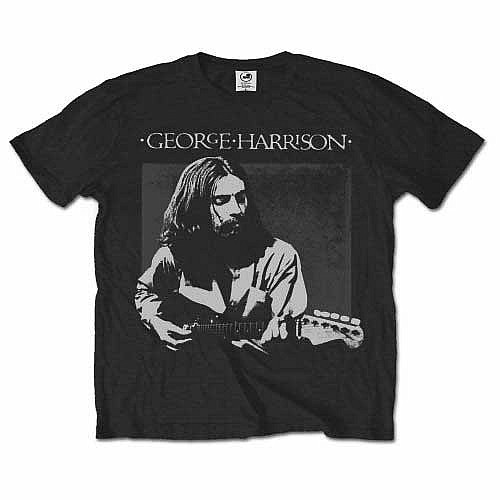 The Beatles tričko, George Harrison Live Portrait Black, pánské, velikost S