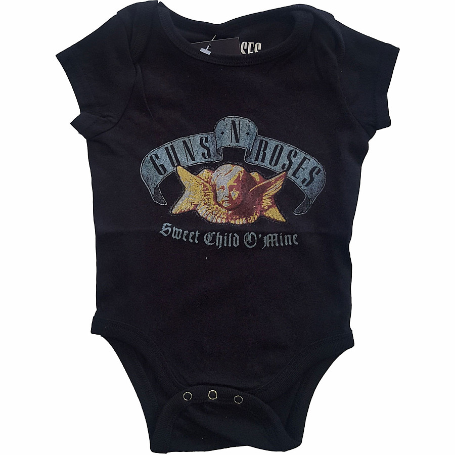 Guns N Roses kojenecké body tričko, Sweet Child O&#039; Mine, dětské, velikost XXXL velikost XXXL (24 měsíců)